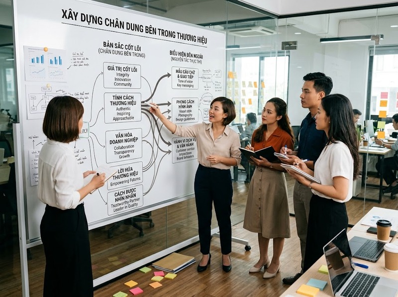 Vai trò của bản sắc thương hiệu trong tạo tính riêng và định hướng biểu hiện